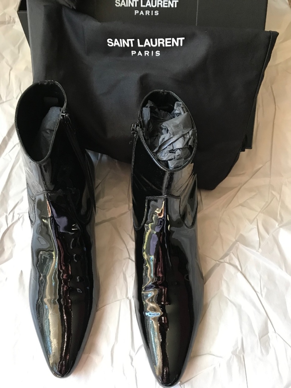YSL, Brand New Boots, size 8 ( 8 1/2 possible), Black, Made in Italy